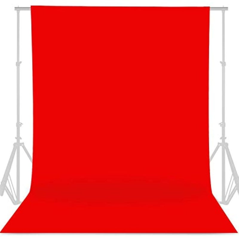 GFCC 6FT x 10FT Red Polyester Backdrop Curtain for Wedding Party Banquet,Fabric Backdrop - Image 1